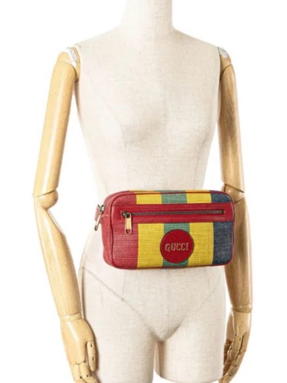 Gucci Multicolor Striped Canvas Belt Bag-‎ LIKE NEW CONDITION